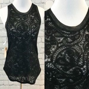 ARITZIA Wilfred Volant black lace cami tank top XS